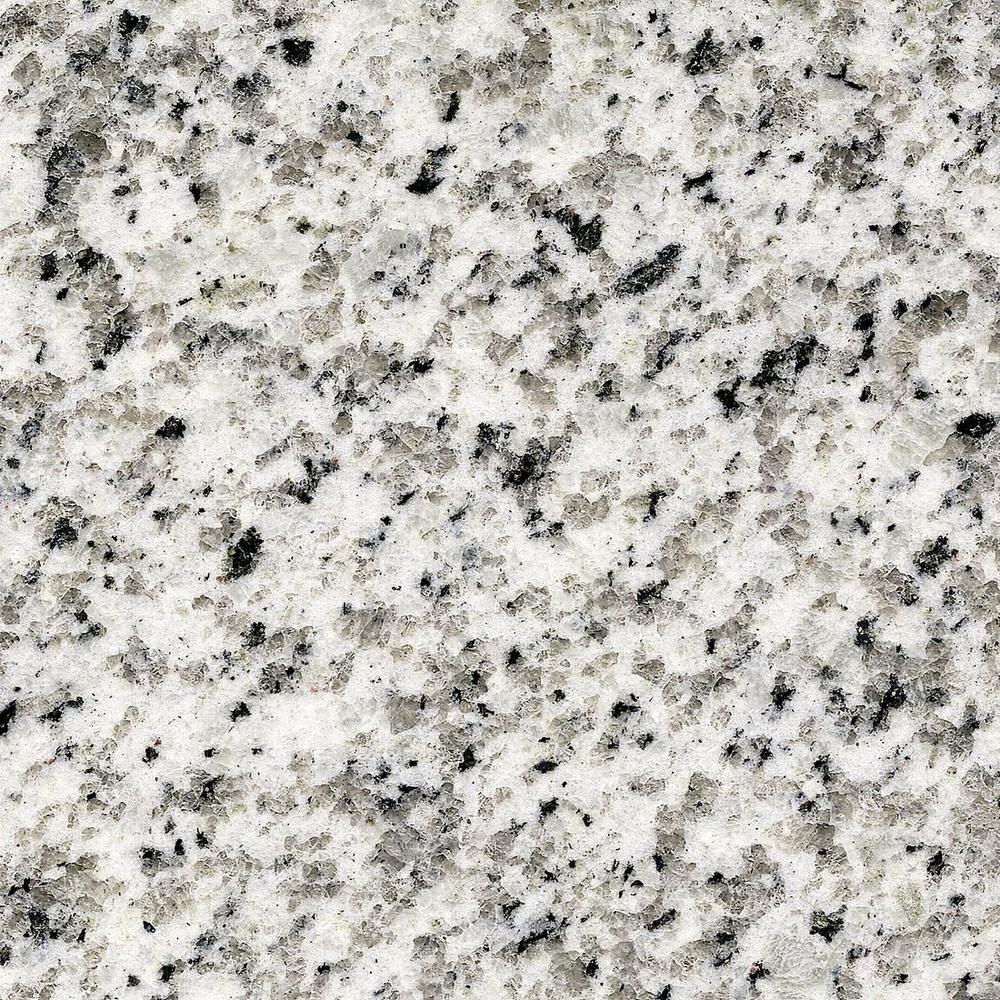 Detalhe de granito branco com grãos escuros